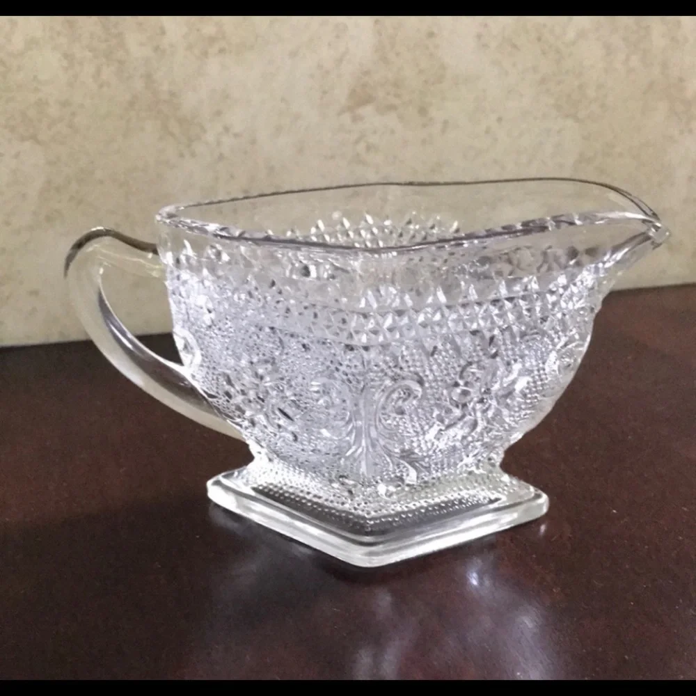 Indiana Glass Vintage Tiara Daisy Sugar Cream Set